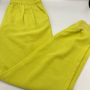 Joie Women’s Yellow Elastic Waist Hem Jogger Pants